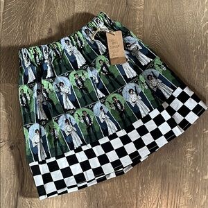 Black and Green Graphic Star Wars Skirt